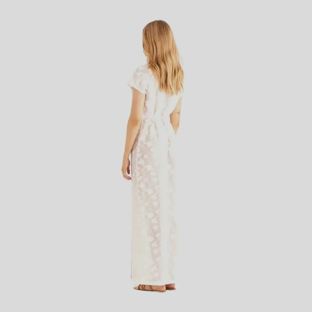 Rumer The Label Semi Sheer Billie Shirt Maxi Dress Cover Up size S NWT - Picture 4 of 12